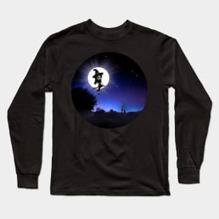 Little Witch Full Moon Night Long Sleeve T-Shirt